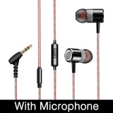 Heavy Bass Earphone Metal HIFI Stereo Earbuds 3.5mm Subwoofer In-ear Earphones With Mic High Quality Headset For Mobile Phone