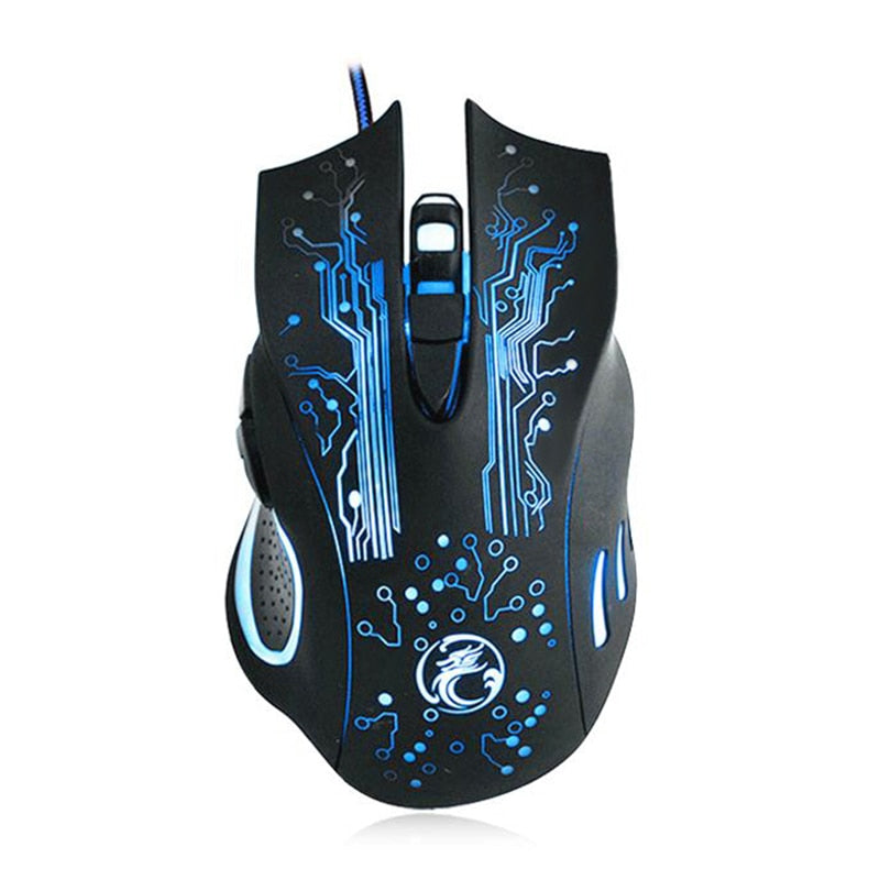 Wired Gaming Mouse USB Optical LED Lights Mouse Gamer 6 Buttons Computer Mice 5000dpi For PC Laptop