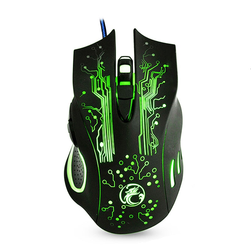 Wired Gaming Mouse 6 Buttons Professional PC Laptop Computer Mouse Gamer Mice Changeable Light 5000dpi USB Optical Mouse