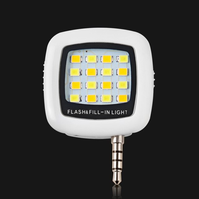 LED Selfie Flash Lamp Rechargeable Flash Fill-in Light 3.5mm Jack Plug Selfie Light LED Night Using Pocket Spotlight