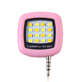 LED Selfie Flash Lamp Rechargeable Flash Fill-in Light 3.5mm Jack Plug Selfie Light LED Night Using Pocket Spotlight