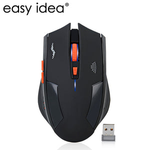 Wireless Mouse 2400DPI Gaming Mouse 2.4G Rechargeable Built-in Lithium Battery Mouse Gamer 6 Buttons Optical Gaming Mice