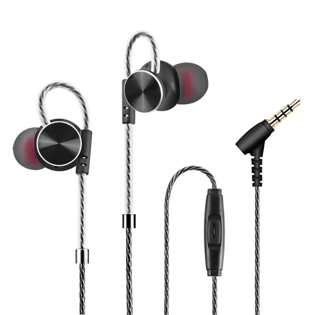 In-Ear Earphone For Phone Super Bass With Mic 3.5mm Stereo Earbuds Magnetic Adsorption Headset W3 HiFi Sport Earphones