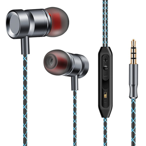 In-ear Earphone Hifi Metal Earphones 3.5mm Super Bass Earbuds Subwoofer Stereo Earphones With Mic For Computer Mobile Phone