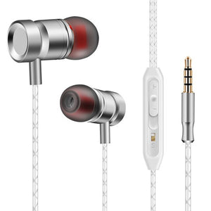 In-ear Earphone Hifi Metal Earphones 3.5mm Super Bass Earbuds Subwoofer Stereo Earphones With Mic For Computer Mobile Phone