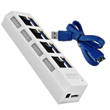 USB 3.0 HUB For Macbook Laptop USB Splitter With Power Adapter Super Speed 4/7 Ports HUB USB With On/Off Switch HUB 3.0