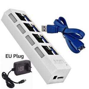 USB 3.0 HUB For Macbook Laptop USB Splitter With Power Adapter Super Speed 4/7 Ports HUB USB With On/Off Switch HUB 3.0