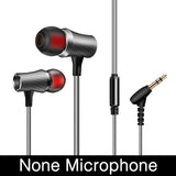 In-ear Earphone Metal Heavy Bass Sound Quality Music Headset HIFI Stereo Earbuds Wired Earphones For Mp3 Mobile Phone