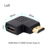 HDMI Male To HDMI Female Cable Adapter Converter Mini HDMI Adapter Extender 90 / 270 Degrees Angle For 1080P HDTV