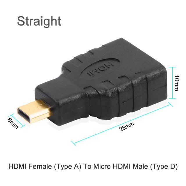 HDMI Male To HDMI Female Cable Adapter Converter Mini HDMI Adapter Extender 90 / 270 Degrees Angle For 1080P HDTV