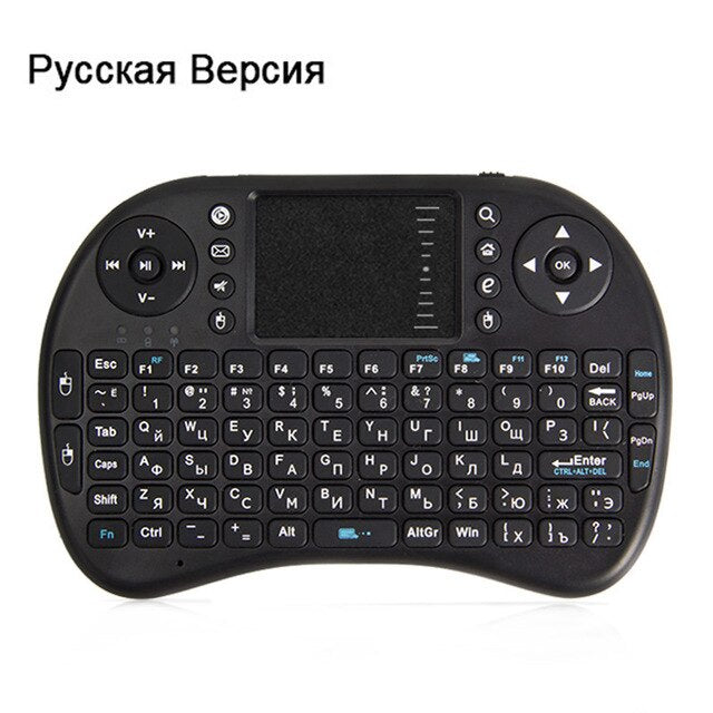 Wireless Keyboard Mini 2.4G English Russian Version Air Mouse Touchpad Handheld For Android TV Laptop Original i8 Rechargeable