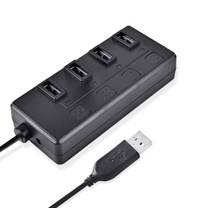 USB Hubs 2.0 4 Ports Multi USB 2.0 Hub USB Portable Mini USB Splitter On/Off Switch Accessories For PC Laptop Computer