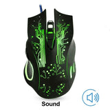 Wired Gaming Mouse 5000dpi Professional USB Mouse Mice Changeable LED Light 6 Buttons Computer Optical Mouse For Gamer