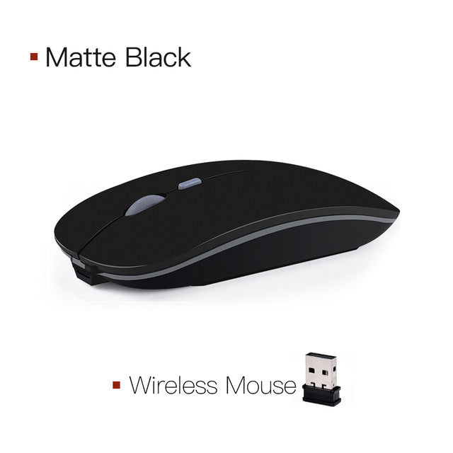 Wireless Mouse Rechargeable Computer Mouse USB Silent Ergonomic Mause Portable Ultra Thin Mute Mice For PC Laptop iMac