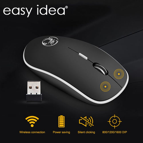 Wireless Mouse USB Computer Mouse Mini Ergonomic Mouse Optical Silent PC Mice 2.4GHz Power Saving Office Mause for Laptop