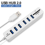 USB HUB 3.0 Combo Multi USB Splitter 3.0 HUB 3 USB Hab 3/6 Ports 2 In 1 SD/TF Card Reader Computer Accessories for PC Laptop