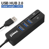 USB HUB 3.0 Combo Multi USB Splitter 3.0 HUB 3 USB Hab 3/6 Ports 2 In 1 SD/TF Card Reader Computer Accessories for PC Laptop