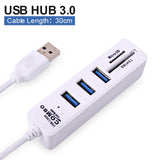 USB HUB 3.0 Combo Multi USB Splitter 3.0 HUB 3 USB Hab 3/6 Ports 2 In 1 SD/TF Card Reader Computer Accessories for PC Laptop