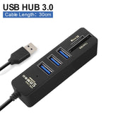 USB HUB 3.0 Combo Multi USB Splitter 3.0 HUB 3 USB Hab 3/6 Ports 2 In 1 SD/TF Card Reader Computer Accessories for PC Laptop