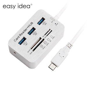 USB 3.0 Hub Splitter With Type C 3 Ports USB Type C HUB SD/TF Card Reader USB-C Hub USB 3.1 Adapter  For MacBook/Computer